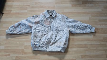 Weisse Scarface Lederjacke