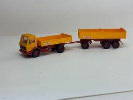 GB3-  Kibri Mercedes Pritschenkipper Lastzug orange