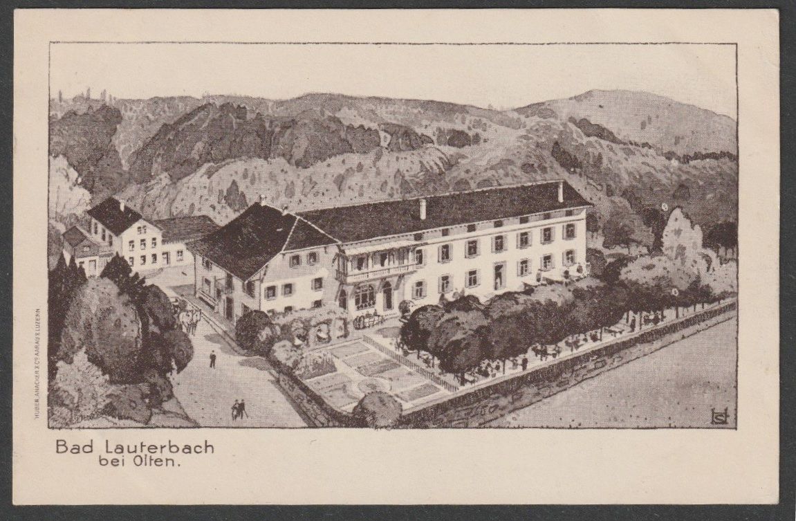Cartoline postali: AK SO: 5.VI.22, LUTERBACH, "Bad Lauterbach" – Usato da Basel venduto da Colec