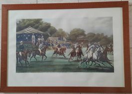 Lithografie "Polo at Ranelagh" von Cuthbert Edward Bradley