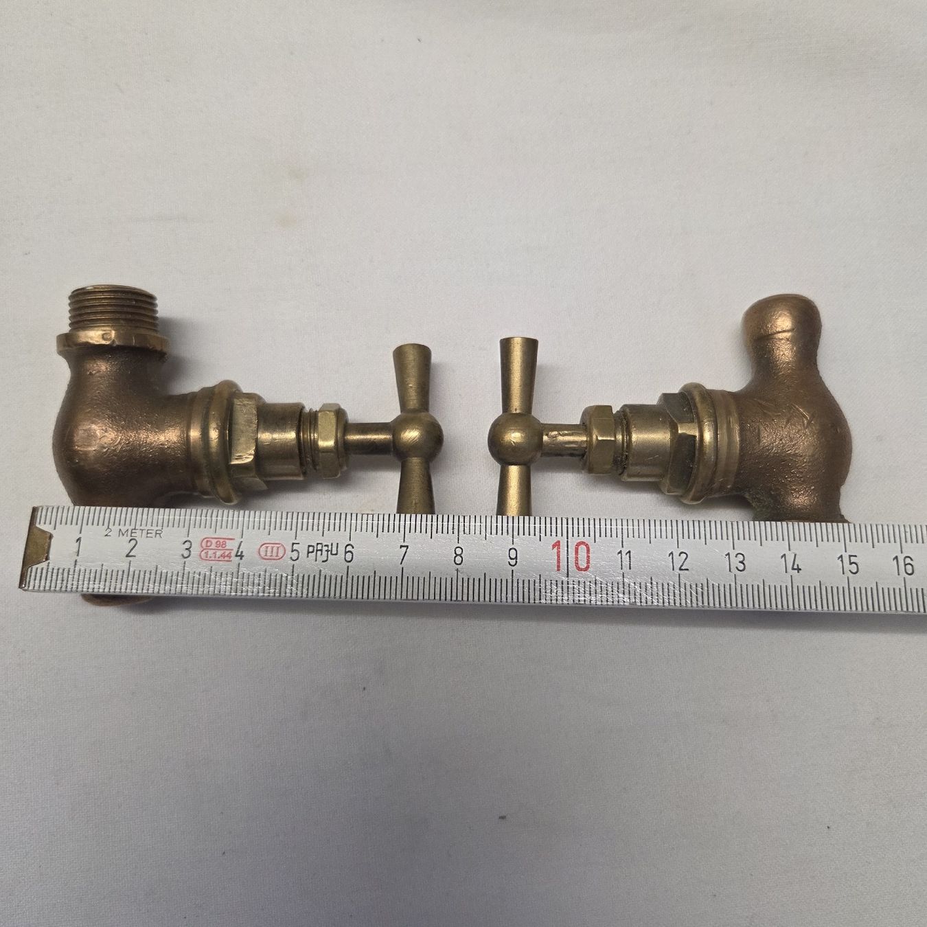 Rubinetteria: 2x Messing Eckventile Wasserhahn antik Vintage.. – Usato da Stans venduto da Ducati16 3