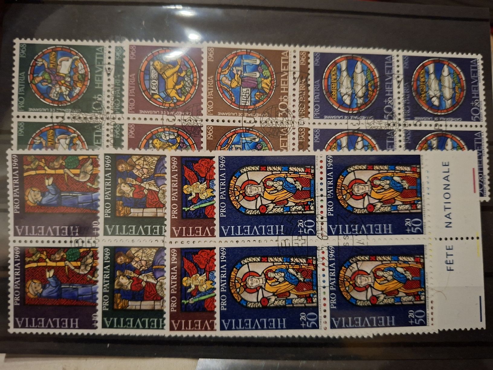 Tutti i francobolli: Pro Patria 1968 / 1969 4 er Blocks – Usato da Balgach venduto da SIMEON27