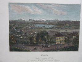 ZÜRICH AQUATINTA BLATTGRÖSSE CA.18X16CM  ZSTAND GUT