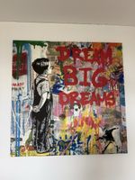 Banksy Style Gemälde - "Dream Big Dreams" - Streetart! 58