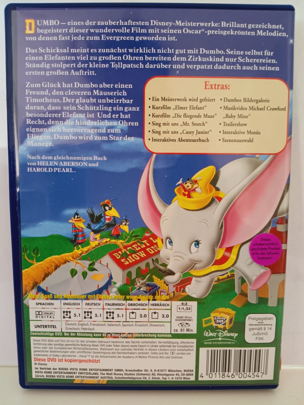 Tutti i DVDs: Disney DVD - DUMBO - Top Zustand – Nuovo (secondo la descrizione) da Aarau venduto da Yeeaaah 1