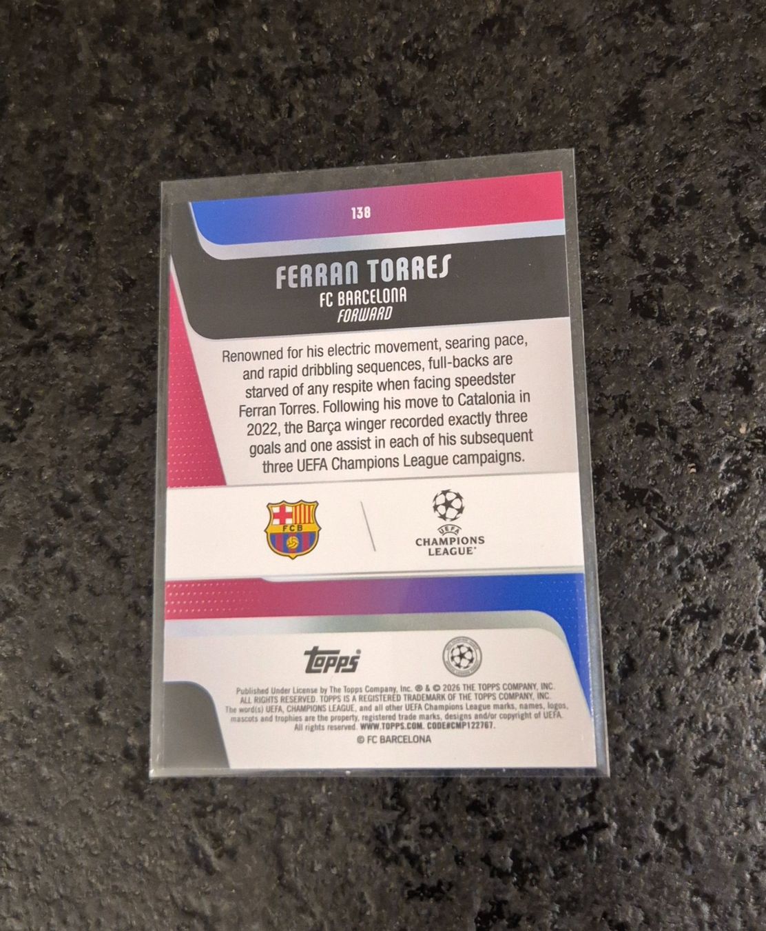 Topps Carte collezionabili: Ferran Torres /150 - Barcelona - Topps – Nuovo (secondo la descrizione) da Burg AG venduto da Danoe 1