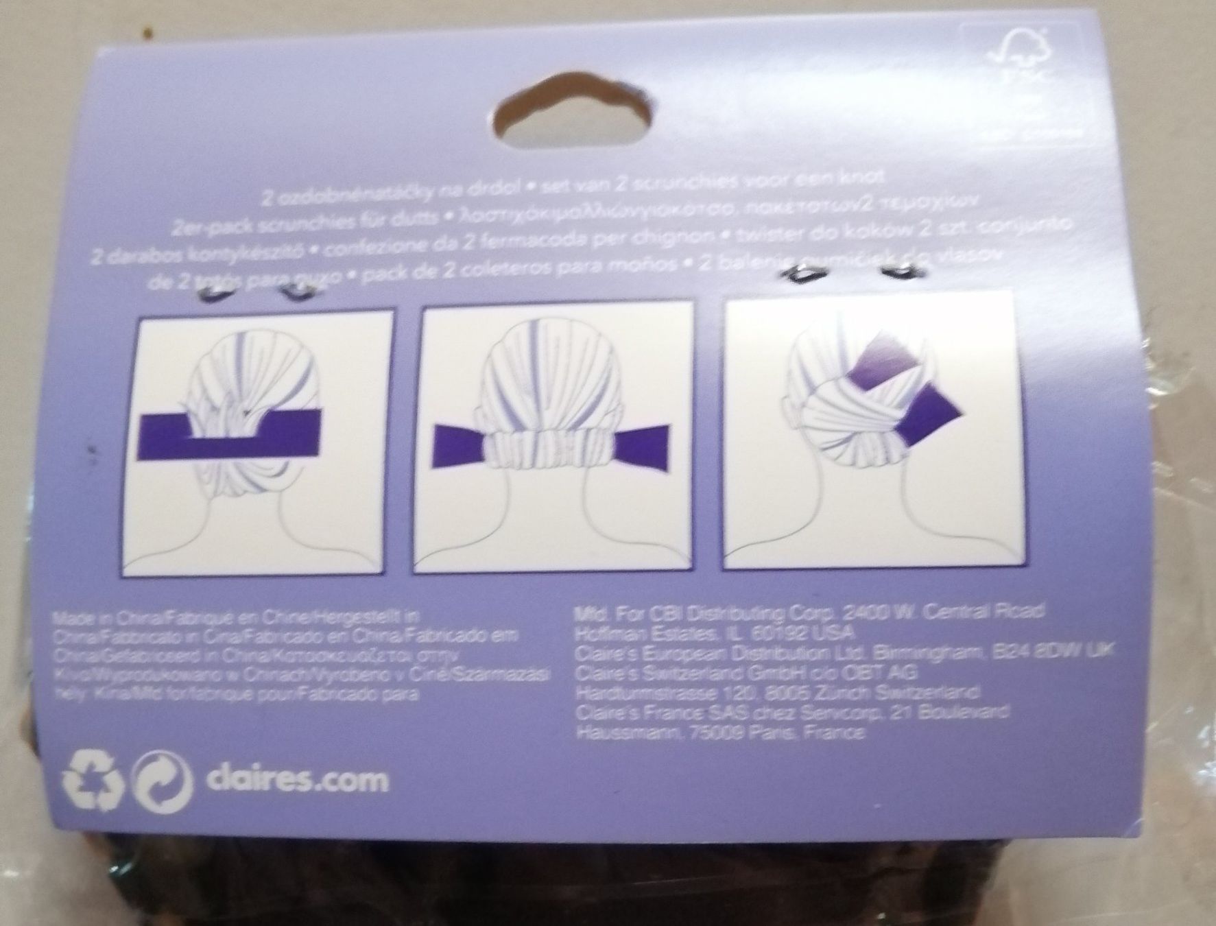 Accessori per capelli: Haaraccessoires (bun scrunchie), 2er Pack, Leo Print, Neu – Nuovo e nell'imballaggio originale da Schaffhausen venduto da Domifran 3