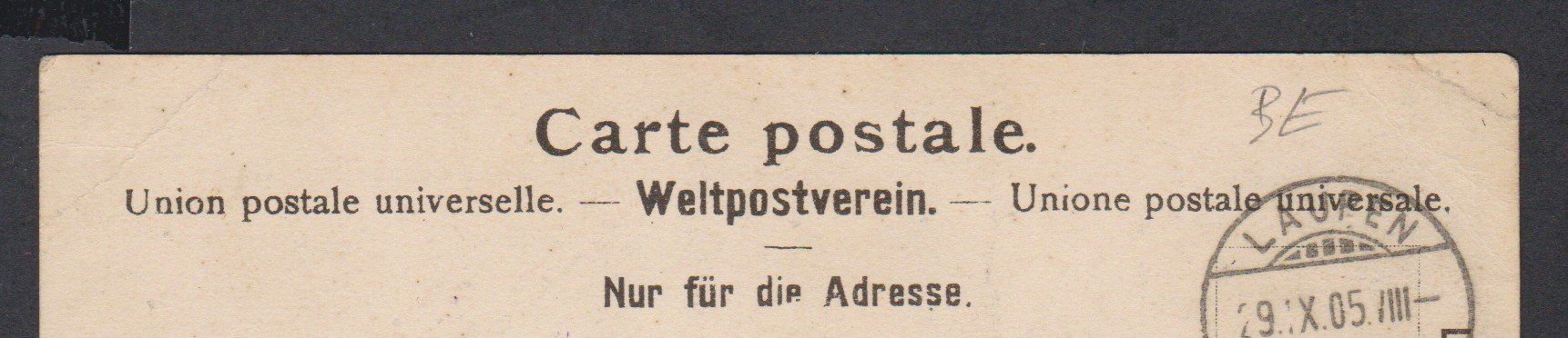 Cartoline postali: Pieterlen  BE   :   alte Ansichtskarte von 1905 – Usato da Vitznau venduto da Ropaku 2