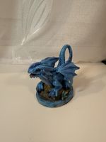 Dekofigur Drache blau ca 15cm guter Zustand