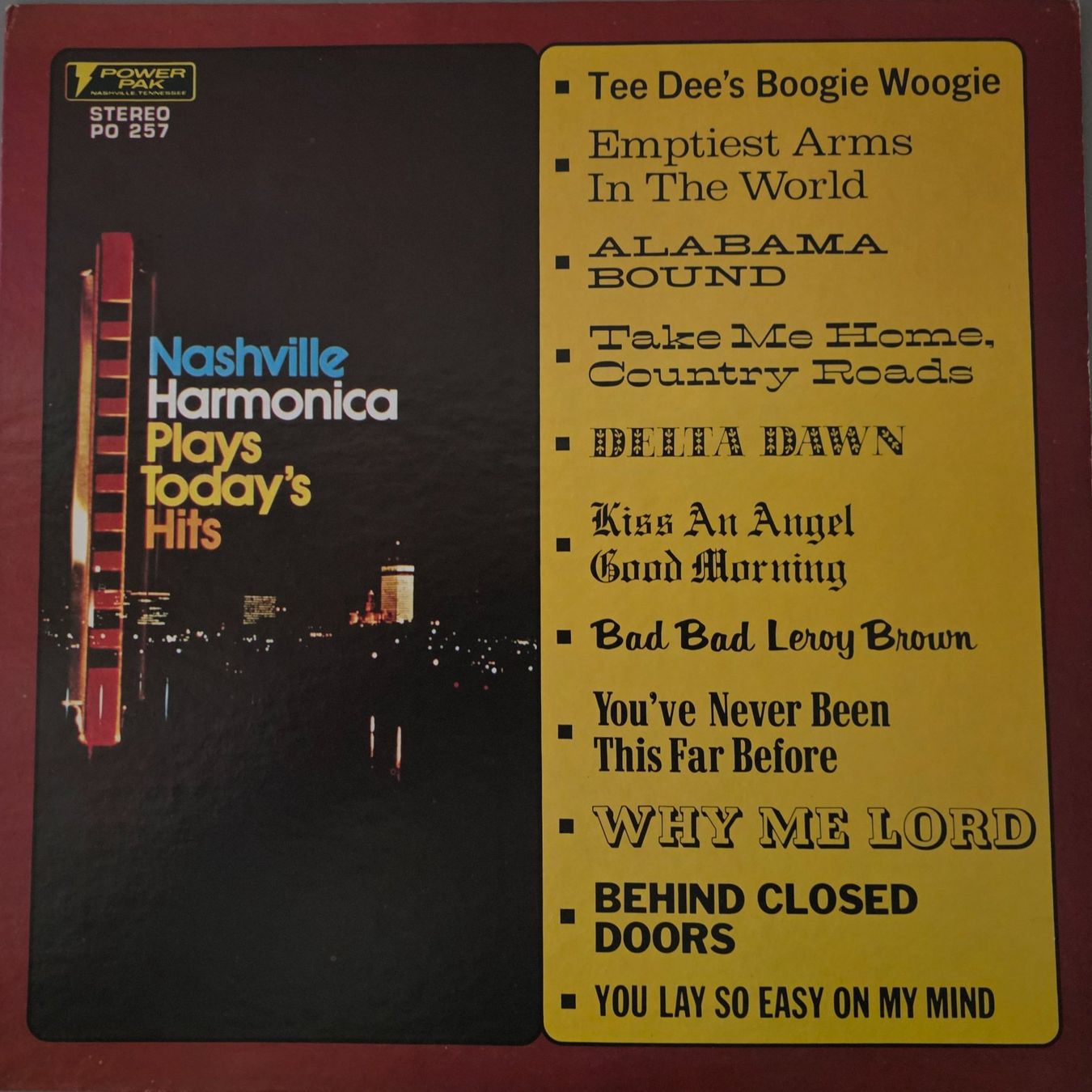 Dischi in vinile: Nashville Harmonica LP – Plays Today's Hits – Usato da Root venduto da atelier22