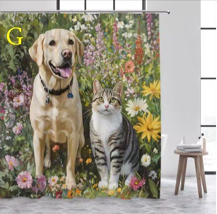 Tende: Duschvorhang Hund, Katze – Nuovo e nell'imballaggio originale da Amriswil venduto da Ravinvida 6