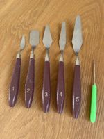 Spachtel Set Malmesser Set 5 tlg mit Griffen