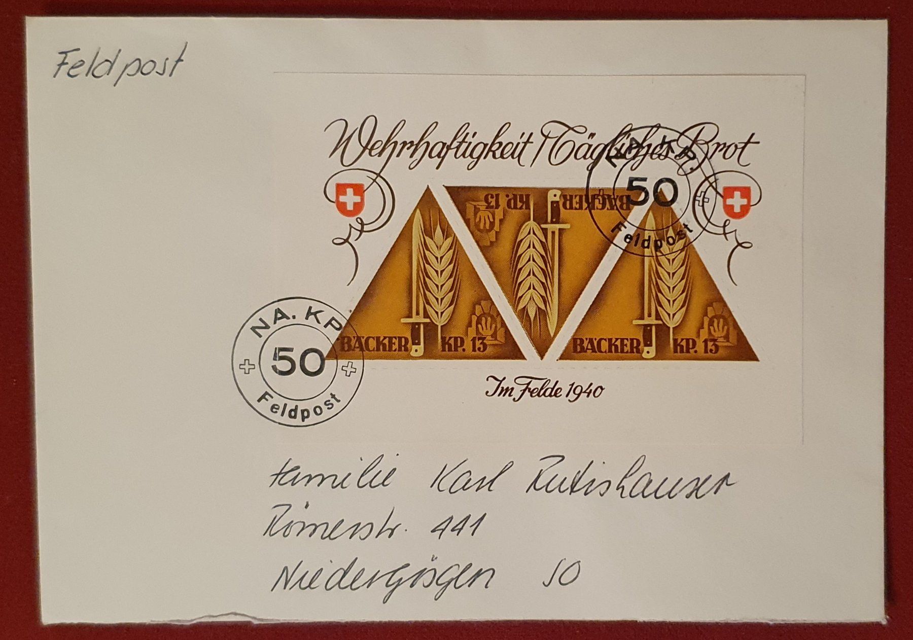 Tutti i francobolli: Bäcker KP.13 - Dreierbögli auf Brief – Usato da Kreuzlingen venduto da Rschweiz1