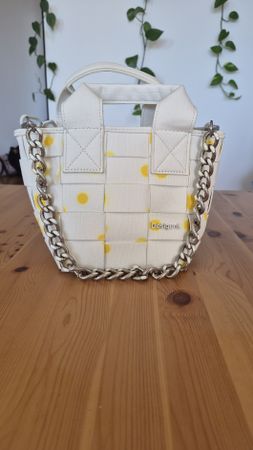 Desigual Tasche weiss gelb gepunktet guter Zustand