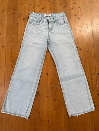 Hollister Jeans weit hellblau Grösse w23 mit Sternen