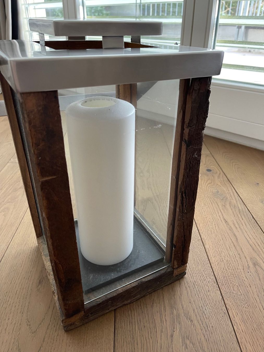 Lanterne: 2 Laternen aus Glas & Holz – Usato da Dornach venduto da cmuenger 2