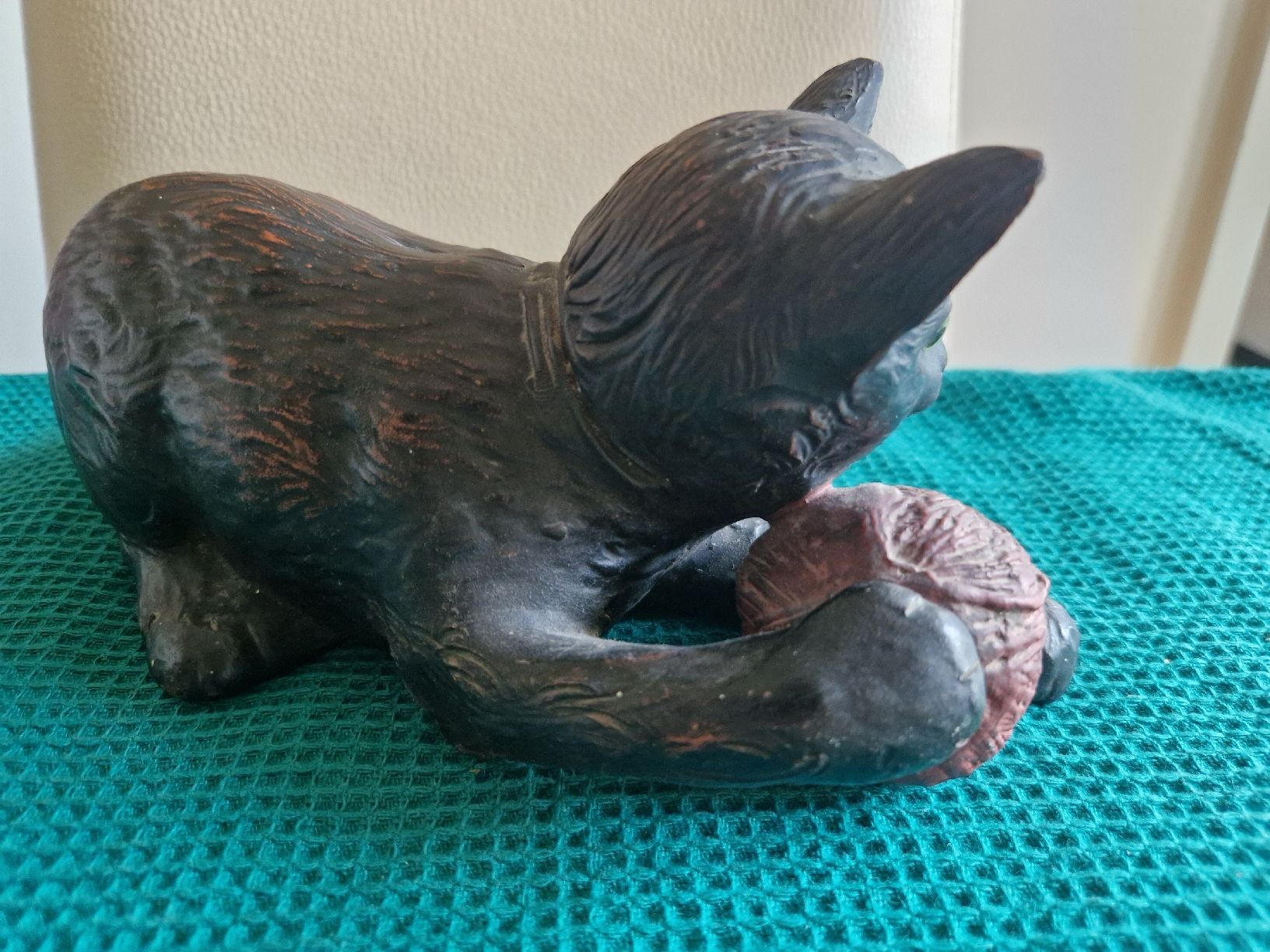Statuette: Katze mit Wollknäuel aus Keramik Bretby England – Usato da Fislisbach venduto da mka_km8f 3