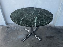 Mid Century Space Age Marmor Tisch Chrom 70er Jahre