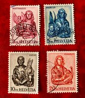 Evangelisten gestempel Nr.381/ 382/ 383/ 384  
