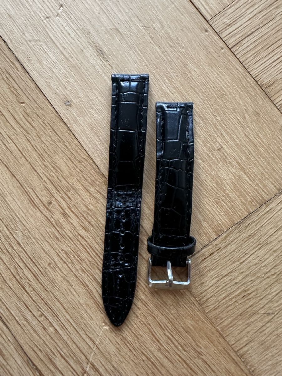 Armbänder & -reifen: Uhrenarmband Leder schwarz Krokooptik – Gebraucht aus Zürich von TheWickerman
