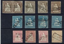 STRUBEL >626> 12 X STABSTEMPEL AUF 5+10+15RP