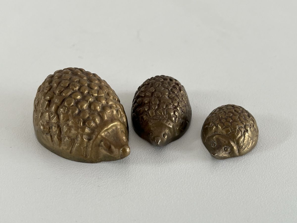 Statuette: 3er Igel Familie aus Messing – Usato da Wetzikon ZH venduto da seli03