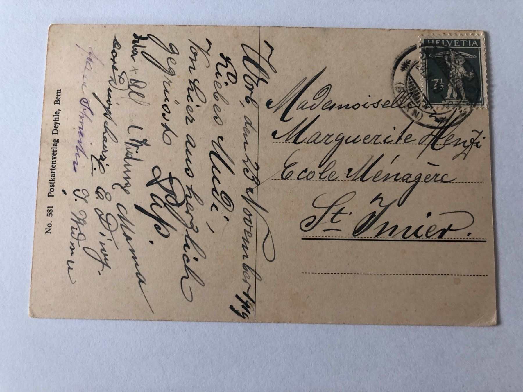 Ansichtskarten: Worb (östl. Teil) 1919 – Gebraucht aus Pfäffikon ZH von Waltoversand 1