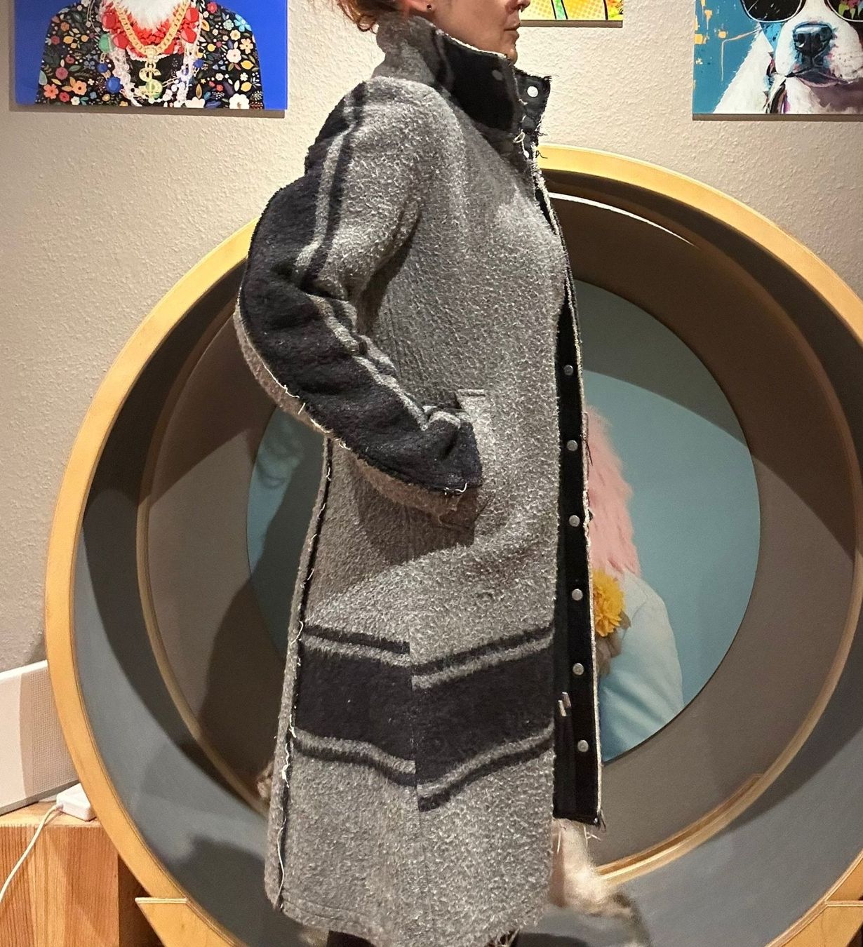 Cappotti: Upcycling Decken Mantel von km/a, Gr. S – Usato da Ossingen venduto da Ribli6 1