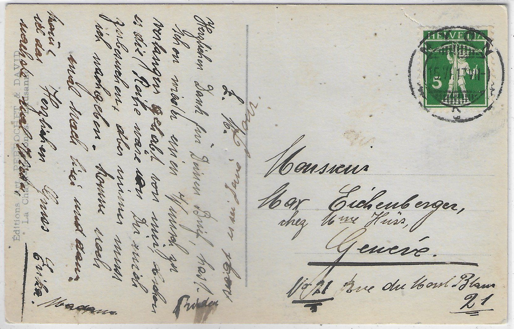 Cartoline postali: Nyon - Entree du Chateau – Usato da Ettingen venduto da Kartenplanet 1