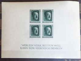 1937: 1. Nationale Briefmarkenausstelllung, Block *