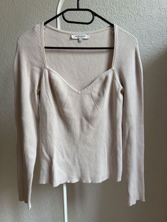 Pull beige maille Morgan, t.38/M