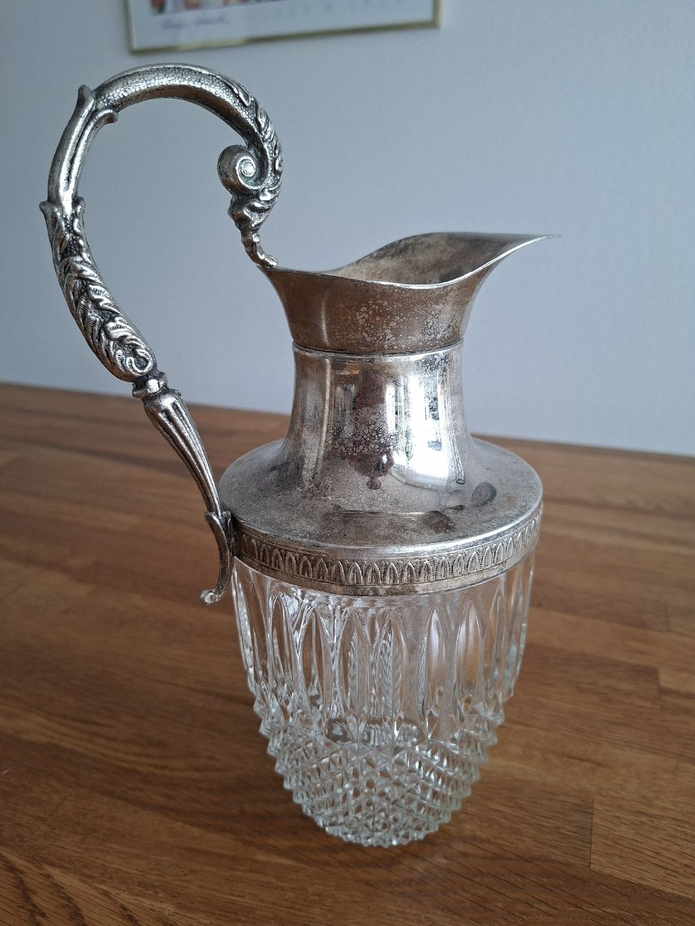 Caraffe: Antiker Jugendstil Silber Kristall Karaffe mit Stövchen 1900 – Usato da Bern venduto da Olgas_Welt
