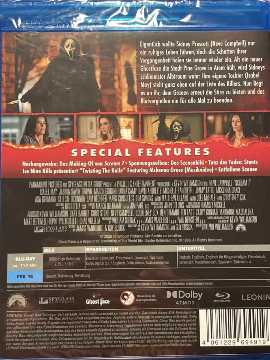Alle DVDs: Scream 7  (2026) – Neu (gemäss Beschreibung) aus Waldenburg von Gonzo8 1