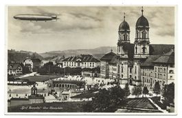 Aviatik - Graf Zeppelin über Kloster Einsiedeln Foto-AK 1933