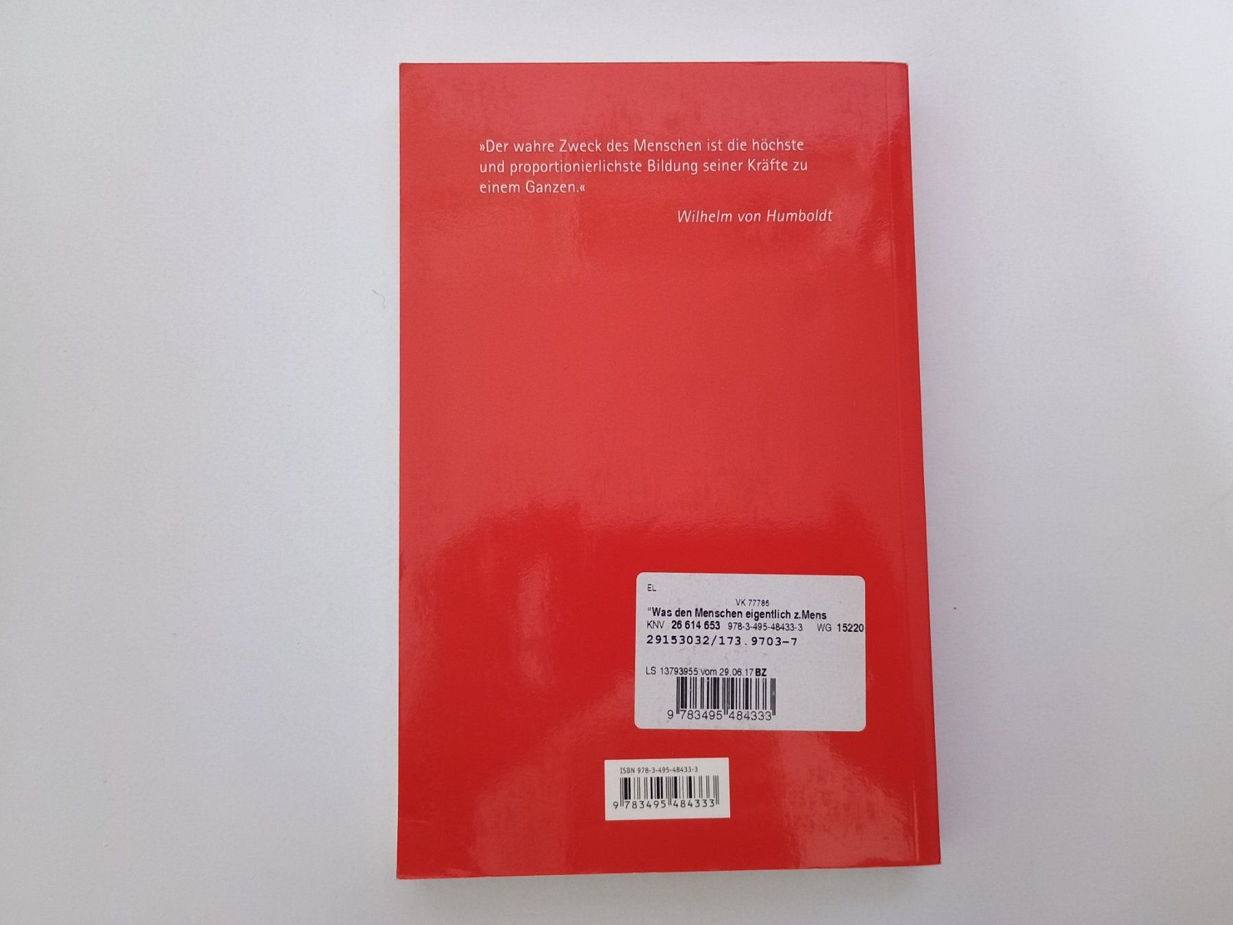 Libri: Was den Menschen eigentlich zum Menschen macht – Nuovo (secondo la descrizione) da Zürich venduto da Frinka 1