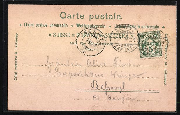 Cartoline postali: Litho Geneve, Bateau du Lac Léman, Les  – Usato da Berlin venduto da bartko-reher 1