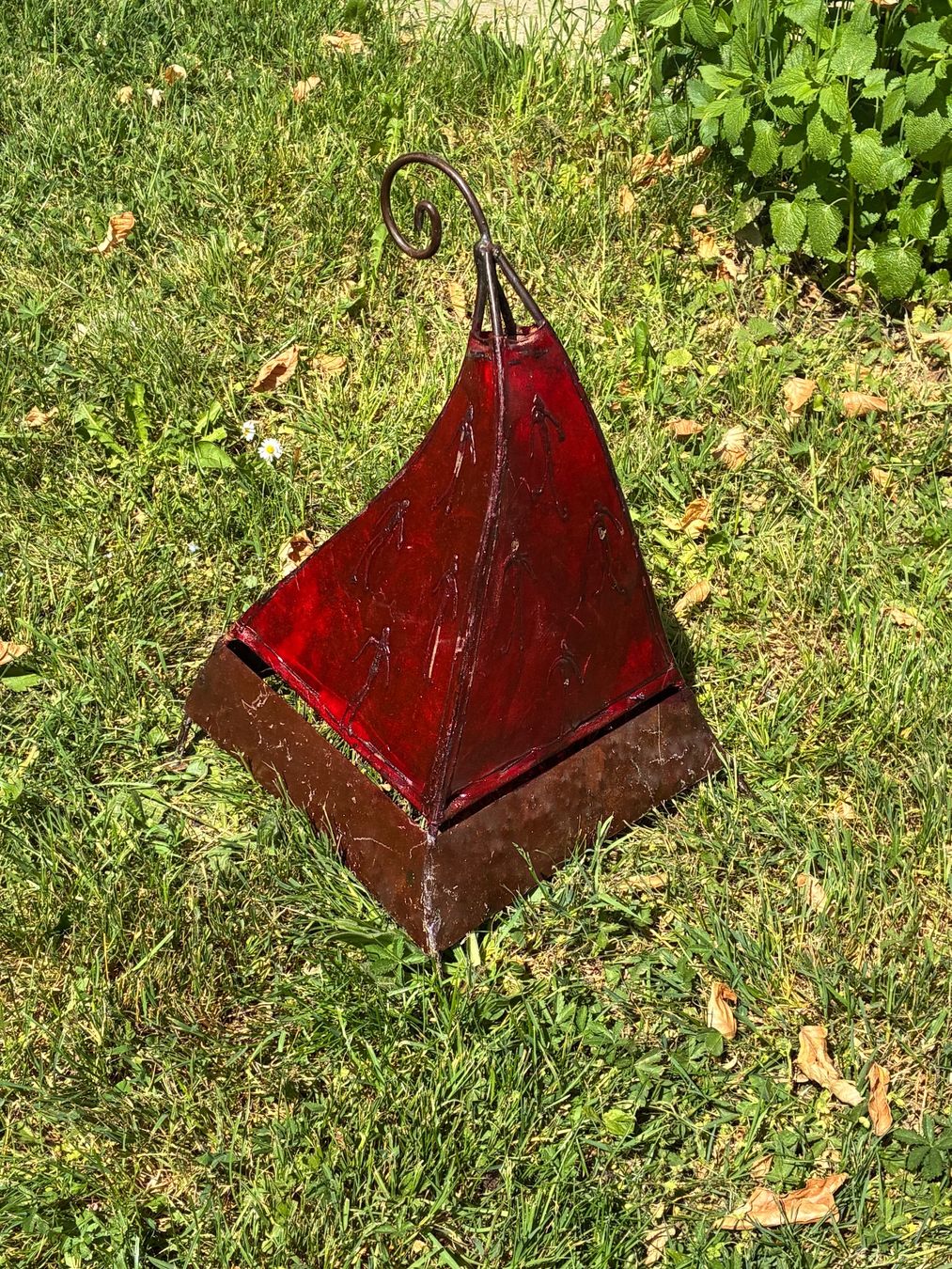 Lampade: Hennalampe rot aus Marokko – Usato da Zürich venduto da thetschi 4