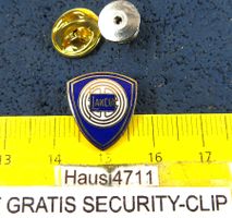 LANCIA AUTO LOGO SCHMUCK-PIN ENAMEL GOLDIG MIT SECURITY-CLIP