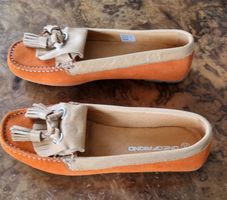 Gr. 38 Mokassin Orange Cognac - nie getragen!