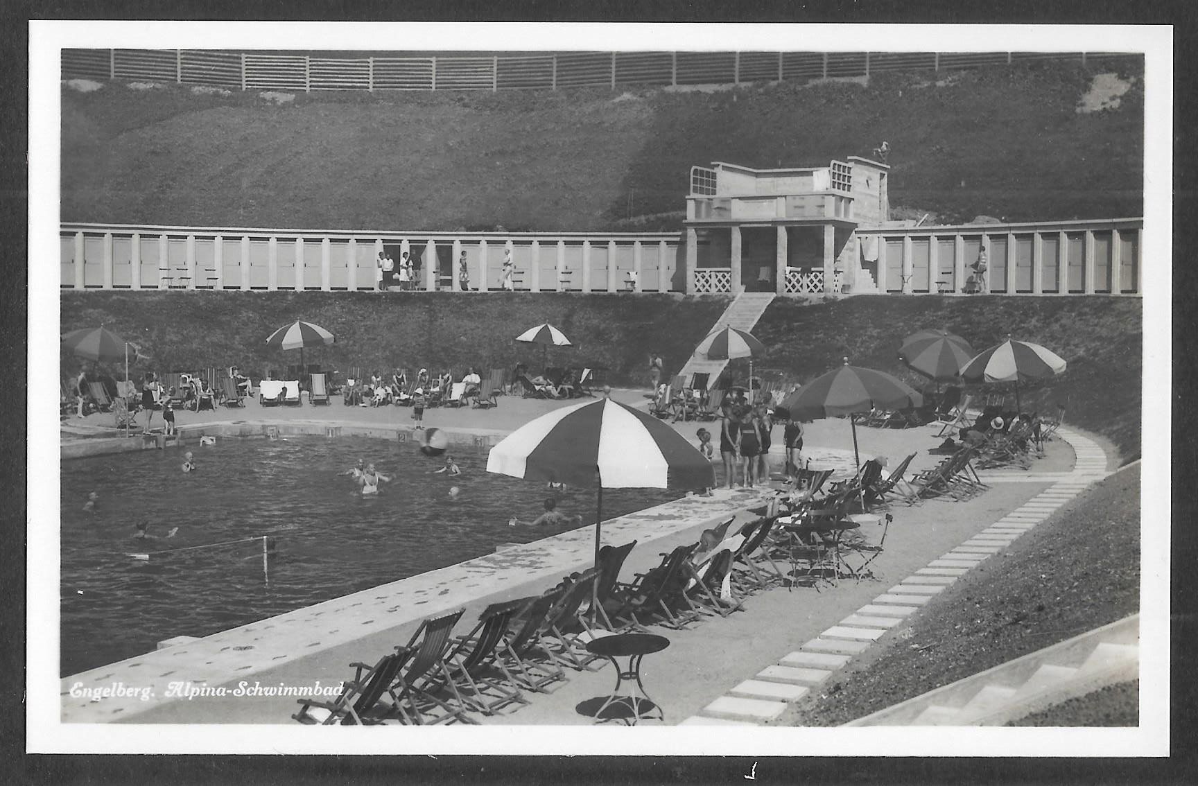 Cartoline postali: Engelberg Alpina-Schwimmbad – Usato da Olten venduto da clotaldi