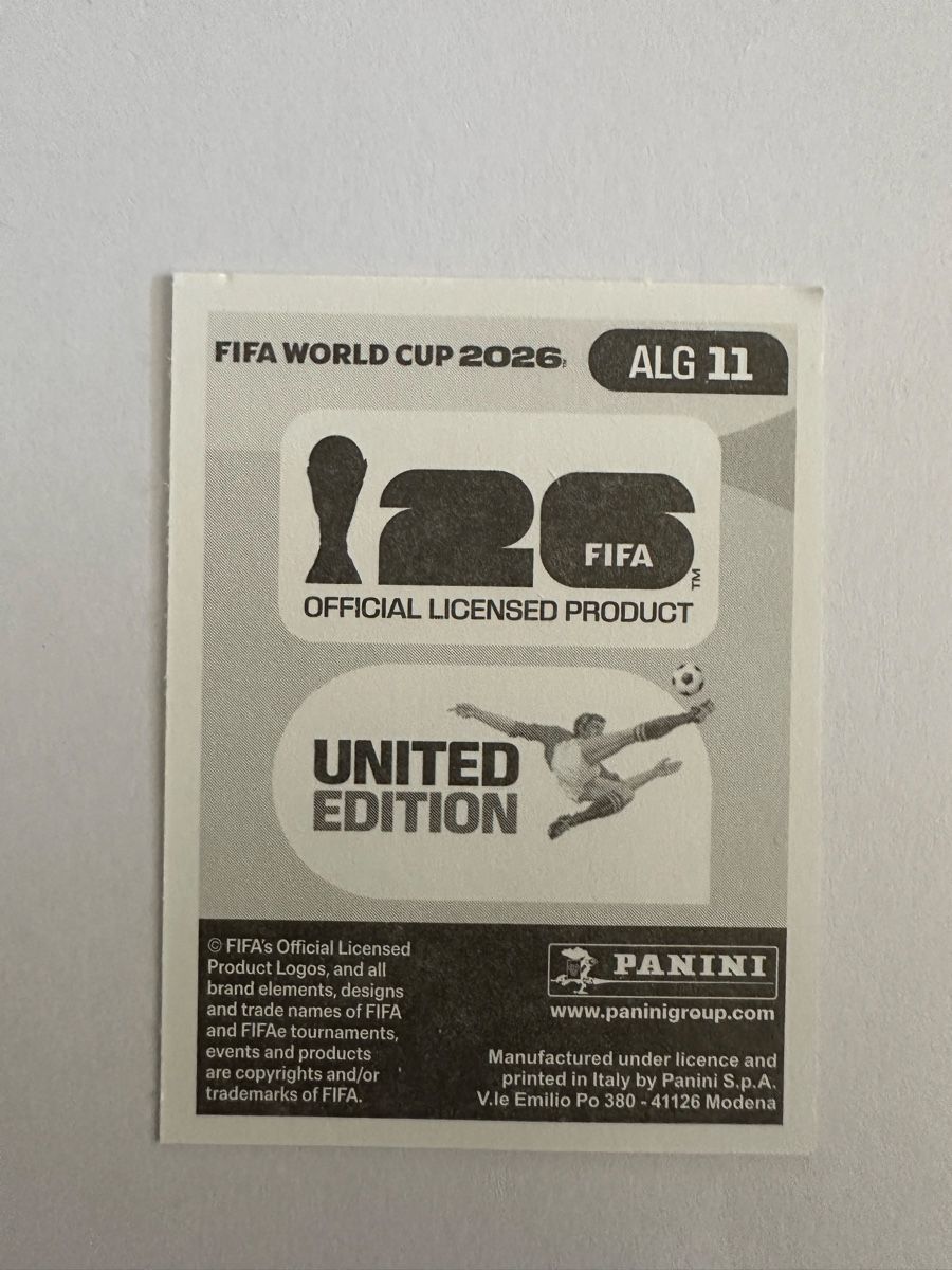 Panini Cartes à collectionner: Panini Sticker WM 2026 ALG 11 Ramiz Zerrouki – Neuf (Voir description) à Herisau par Ballenberger 1