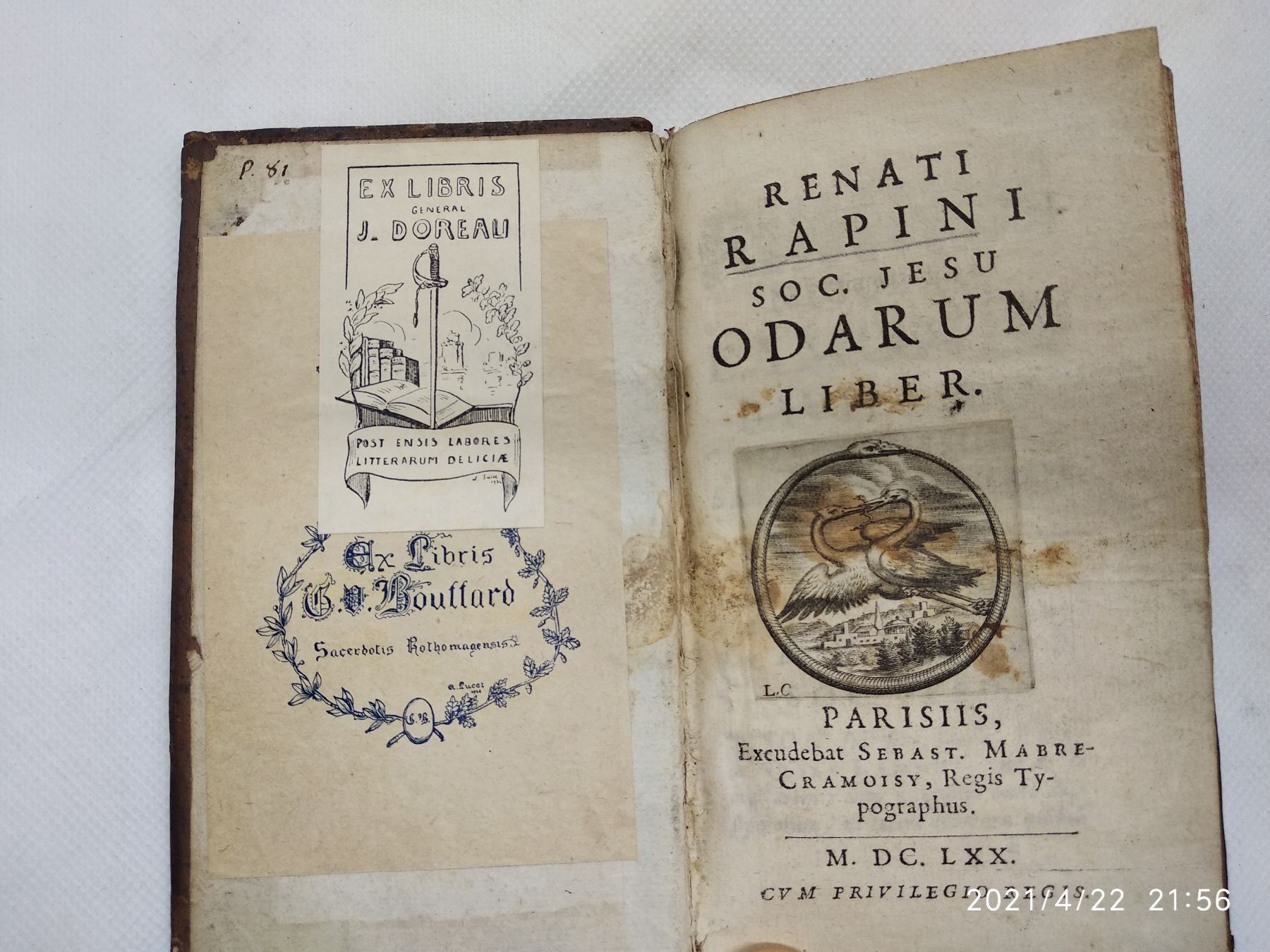 Libri: BAROCKLITERATUR - RAPIN - 1670 – Usato da Goldach venduto da Gaip