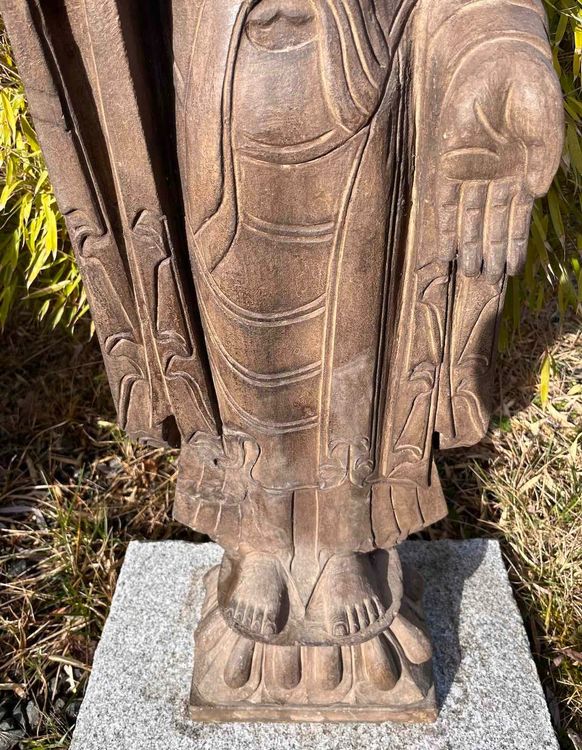 Buddha Figur Garten 122cm groß aus Naturstein Kaufen auf Ricardo