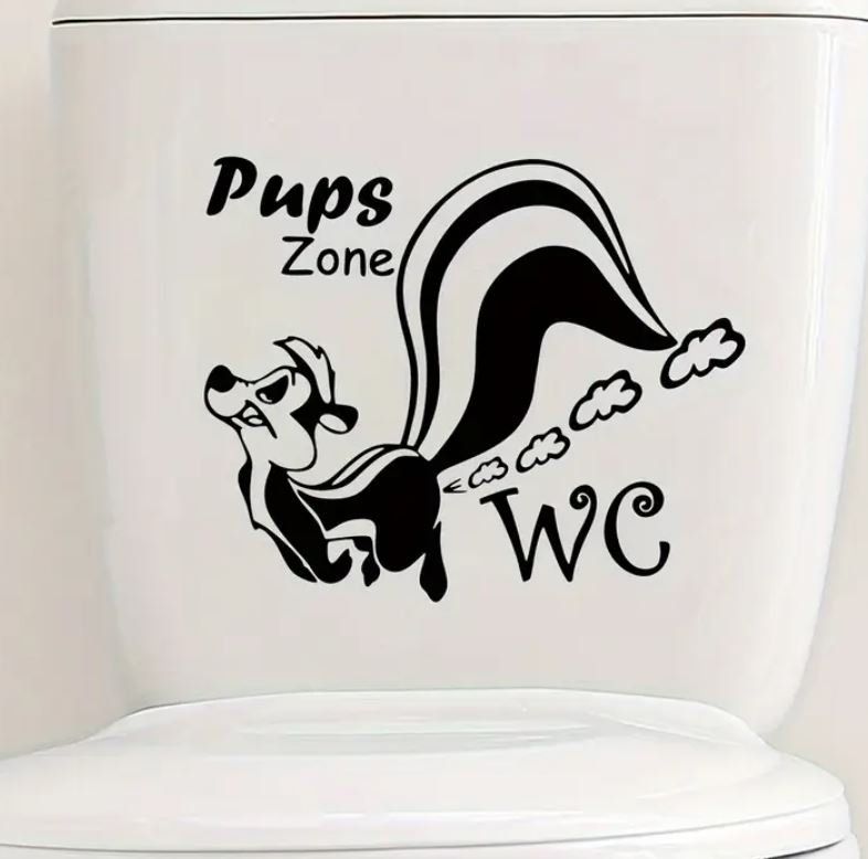 Aufkleber: WC Sticker Pups Zone – Neu und originalverpackt aus Langenbruck von Gumsi