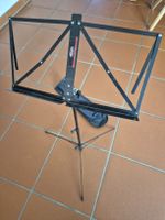 Notenständer faltbar schwarz mit Tasche, guter Zustand