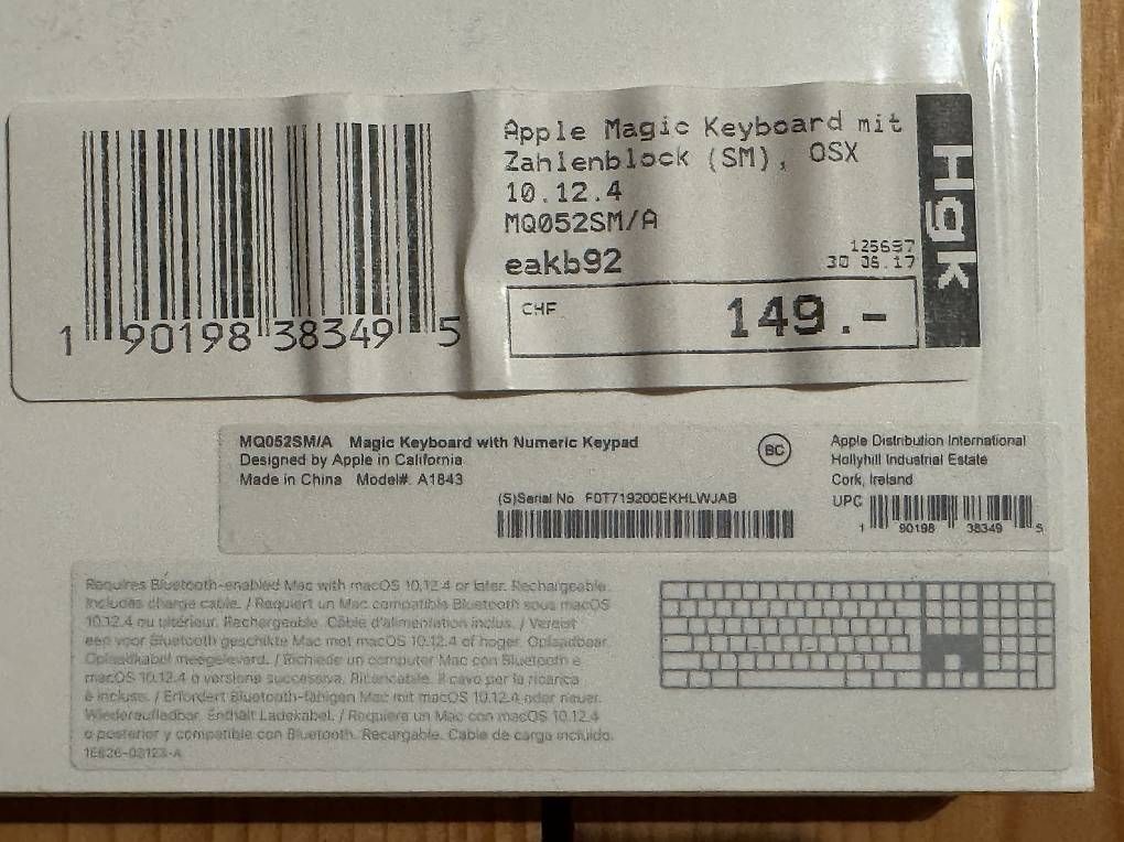 Claviers: Apple Magic Keyboard  – D'occasion à Winterthur par RajivS 2