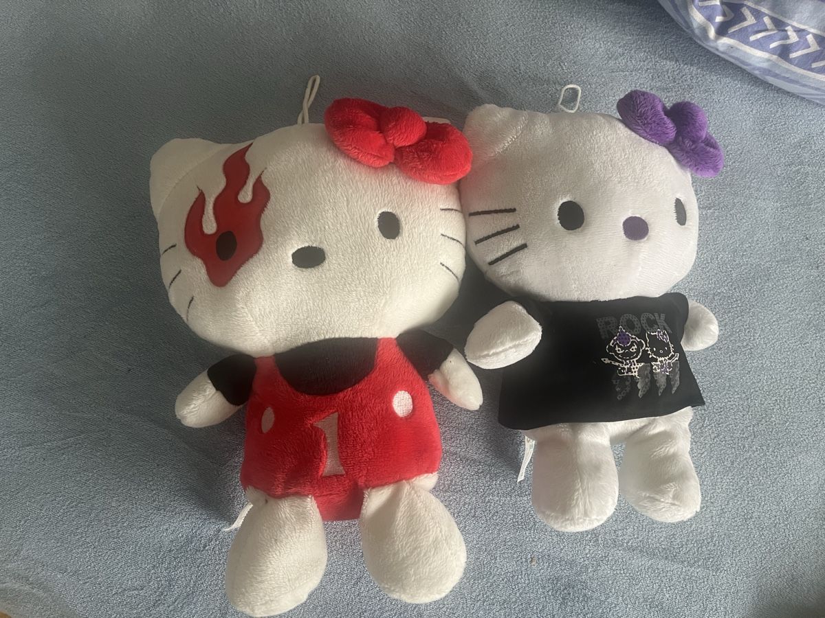 Hello Kitty Statuette: 2 Hello Kitty Stofftier ca. 23cm gross, Top Zustand! – Usato da Olten venduto da sae_82z2 9