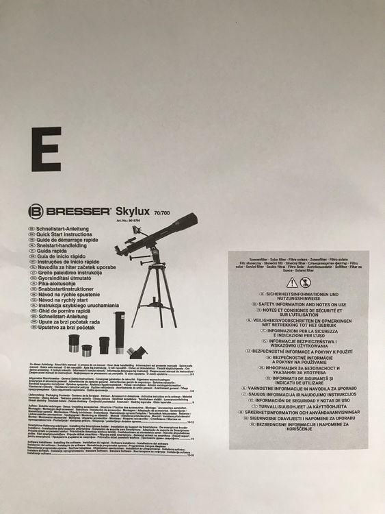 SKYLUX Linsenteleskop 70/700mm Mit Smartphone-Halter Und Sonnenfilter | Language Code 1 | 9618760LC1000