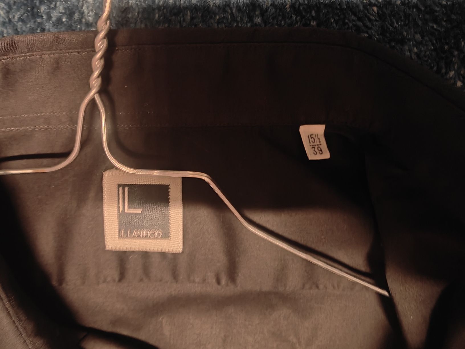 Camicie: IL LANIFICIO 39 1/2 MITTELNACHTBLUE HEMD – Usato da Magliaso venduto da RESPIRO01 4