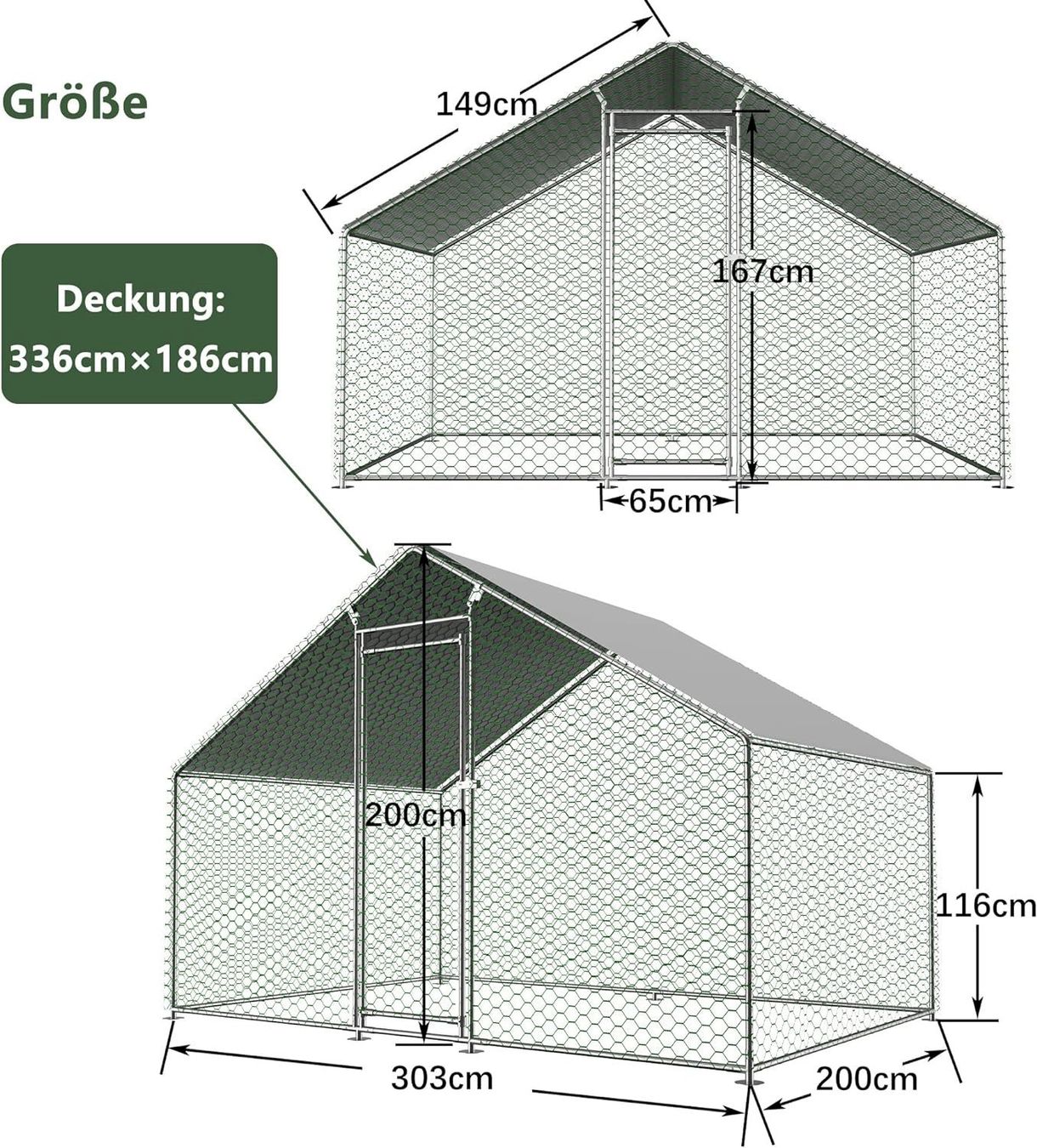 Gabbie, trasporto & Sicurezza: Hühnerstall 3x2x2m Laiham – Nuovo e nell'imballaggio originale da Bottighofen venduto da zaap 1